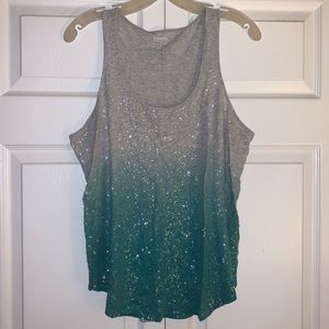 Express Sequin Ombré Tank Top